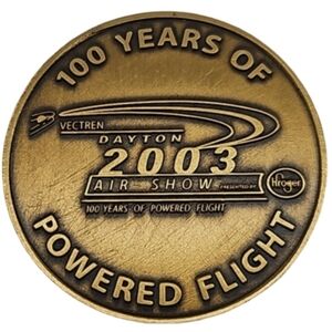 🪙2003 Dayton Airshow 100 Years of Powered Flight coin in plastic storage case